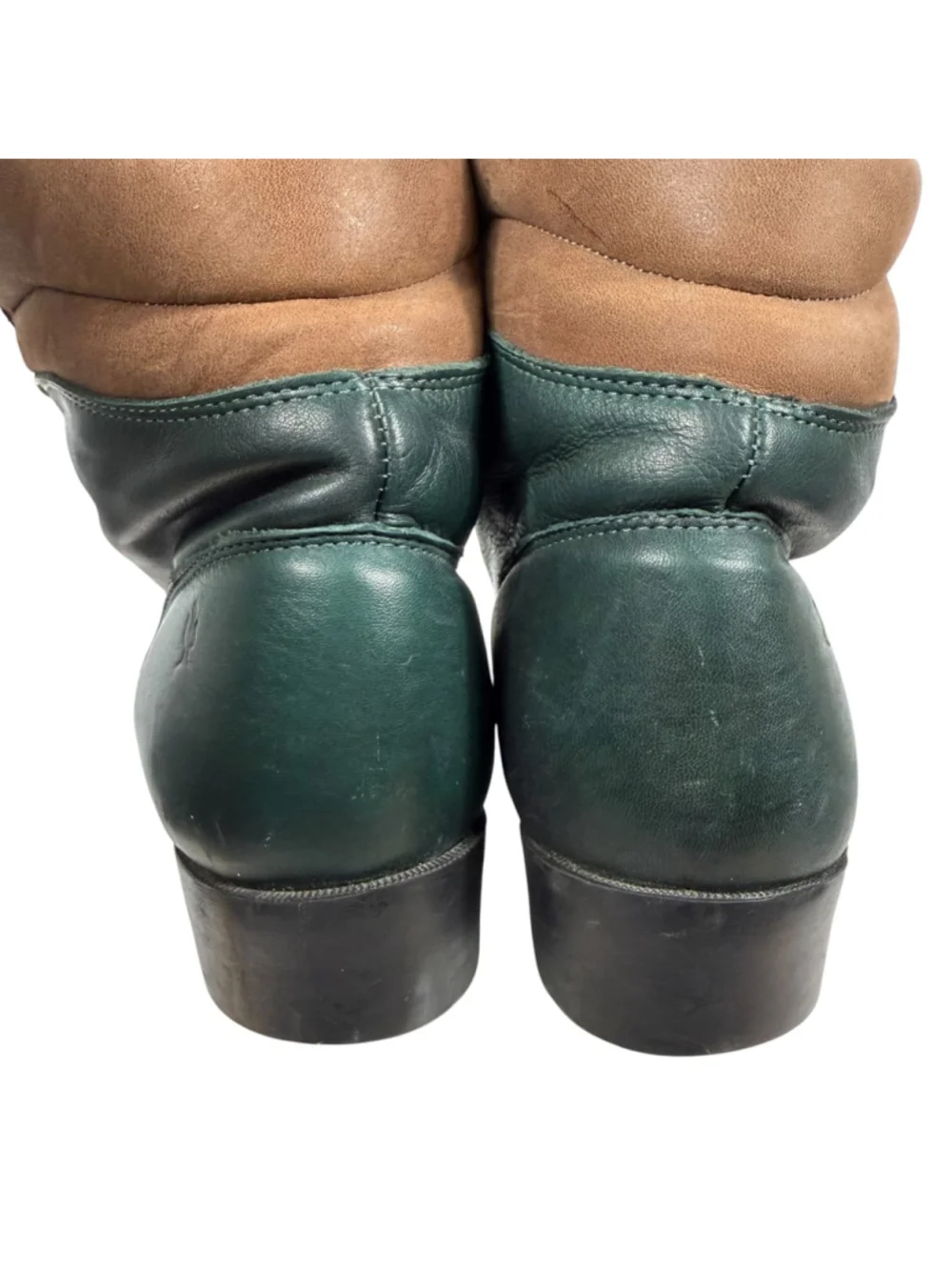 Laredo Performair Vintage Ankle Boots Green Leather Kiltie Western Women's 6.5M